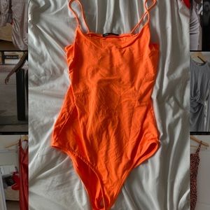 Zara Neon Orange Bodysuit